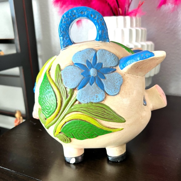 Vintage Colorful Large Piggy Bank - Picture 3 of 8